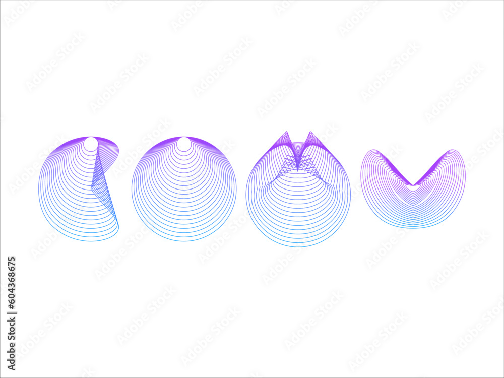 Poster abstract circle lines background with geometric circles template