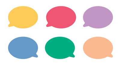 speech talk message icons colorful  set