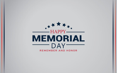 Momorial day background with grey color background for your design