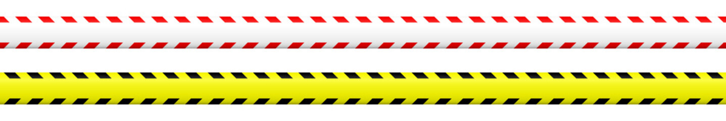 Absperrband in rot/weiß und schwarz/gelb