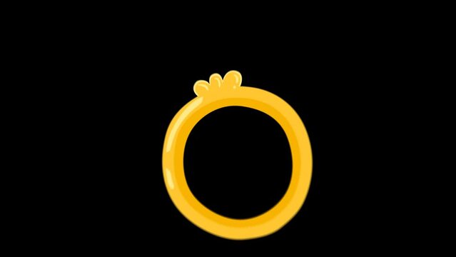 Diamond Ring, Animation on transparent background. JWP_Icons #53