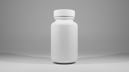White supplement bottle for medicine