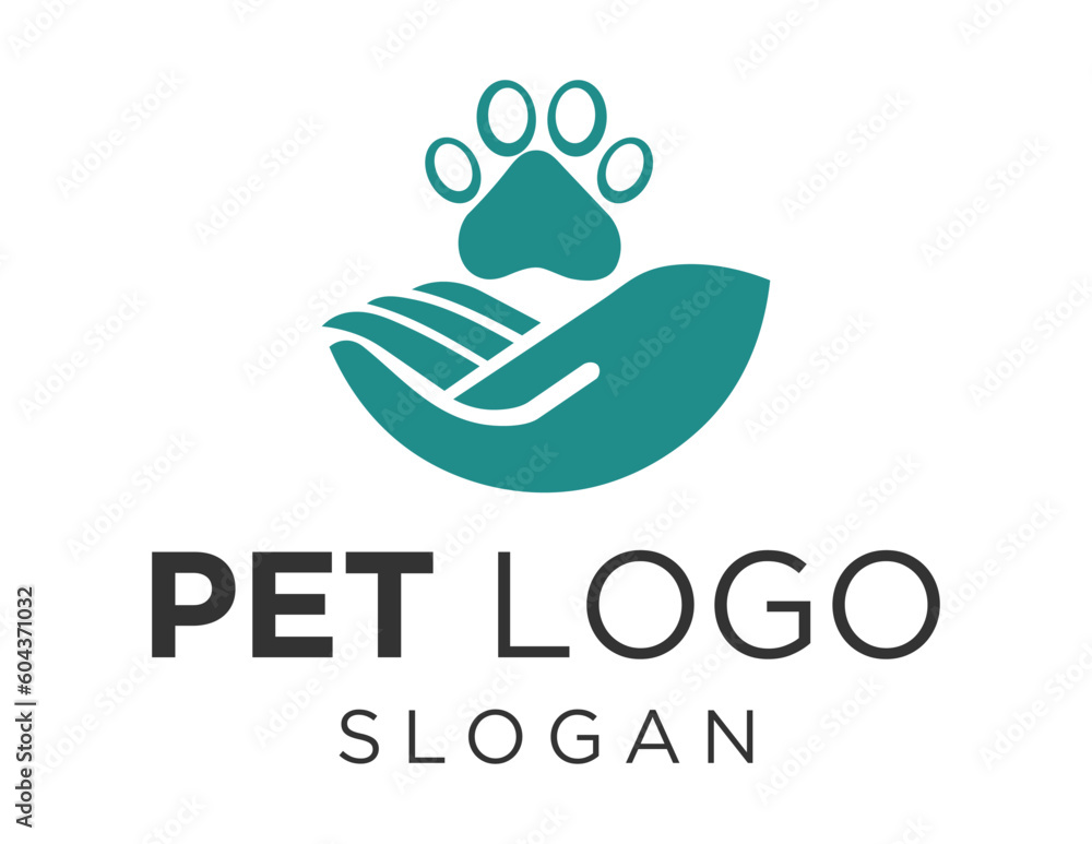 Poster logo design about pet on a white background. made using the coreldraw application.