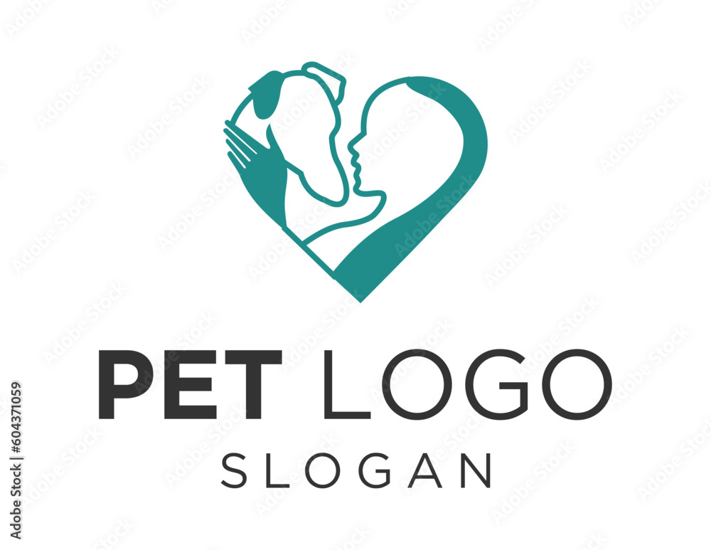 Poster logo design about pet on a white background. made using the coreldraw application.