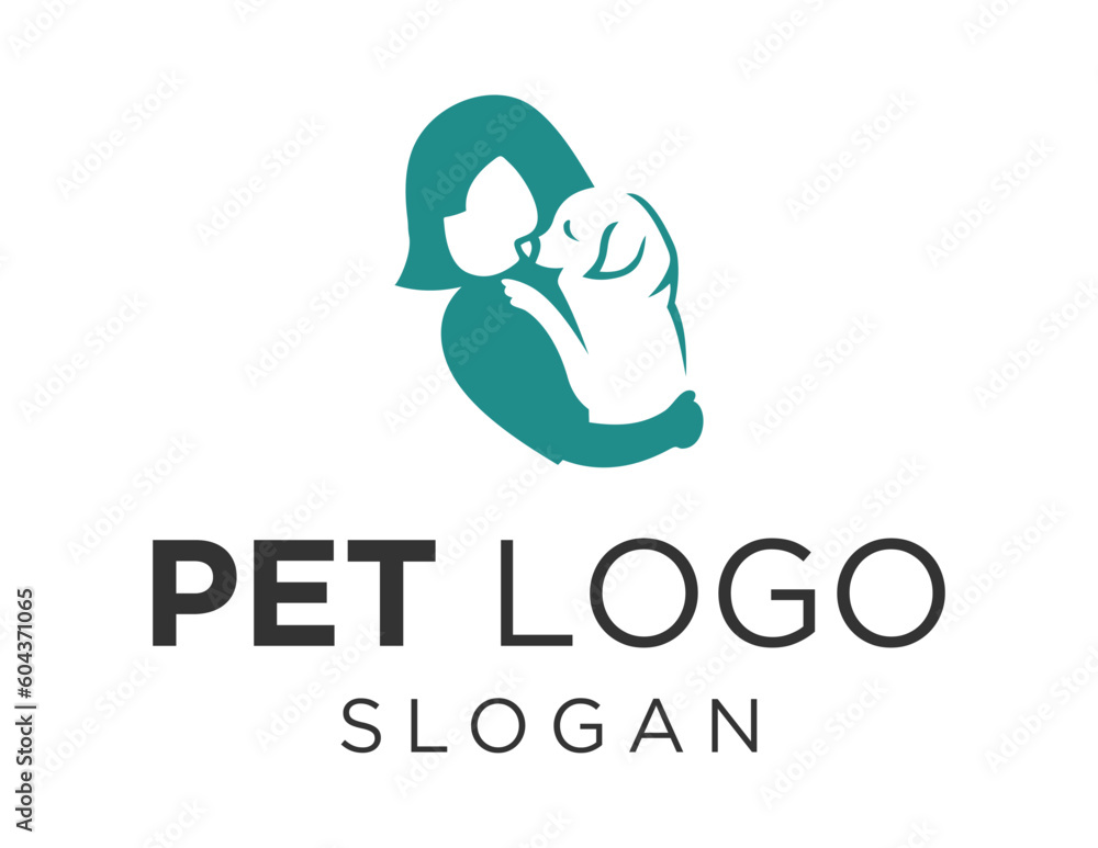 Poster logo design about pet on a white background. made using the coreldraw application.