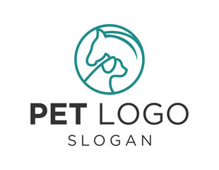 Logo design about Pet on a white background. made using the CorelDraw application.
