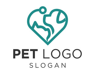 Logo design about Pet on a white background. made using the CorelDraw application.