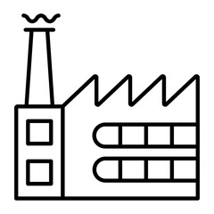 Factory Thin Line Icon