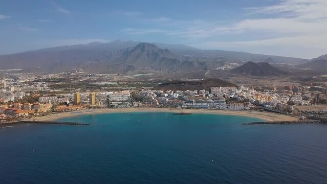 Aerial view of Los Christianos resort, Tenerife