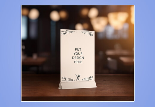 Table Tent Mockup 