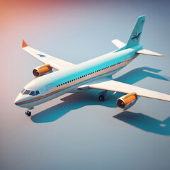 A Beautiful Airplane, AI Generated Image