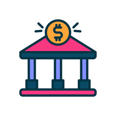 bank icon for your website, mobile, presentation, and logo design.