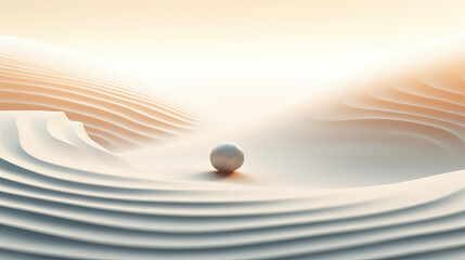 Meditation  abstract relaxing ball background, pastel colors created by Generative  AI