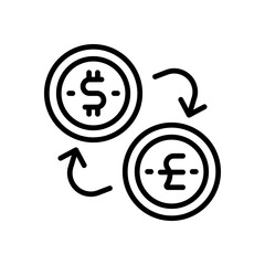 exchange icon for your website, mobile, presentation, and logo design.