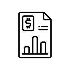 bank report icon for your website, mobile, presentation, and logo design.