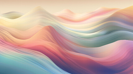 Meditation background, pastel colors with relaxing waves. Generative AI