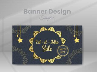 Eid Celebration Web Banner Template Design