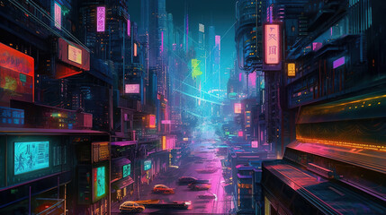 lights in the city. Generative Ai
