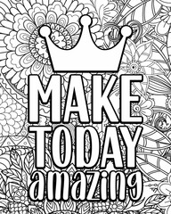 Fototapeta premium Inspirational coloring page