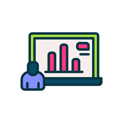 presentation icon for your website, mobile, presentation, and logo design.