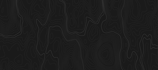 Abstract topographic wavy curve line background. Topography map pattern, Geographic curved relief. Topographic lines background. Vector illustration.