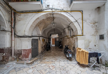 Bari, Italy - one of the pearls of Puglia region, Old Town Bari displays some of the most wonderful inner yards in the entire South of Italy