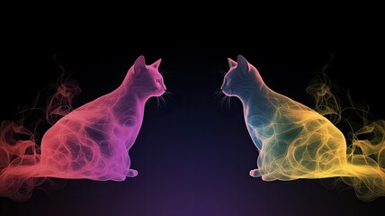 colored smoke motif animal 