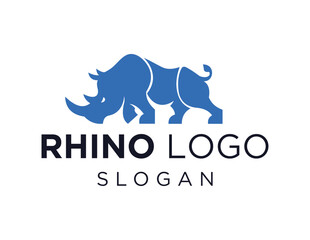 Logo design about Rhino on a white background. made using the CorelDraw application.