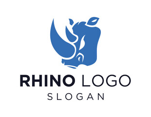 Logo design about Rhino on a white background. made using the CorelDraw application.