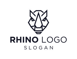 Logo design about Rhino on a white background. made using the CorelDraw application.