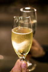 シャンパンで乾杯