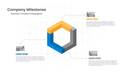 Three-sided square infographic balance of information. Vector illustration.