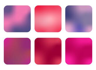 Set Of Trend Vibrant Gradient. Background Vector Design