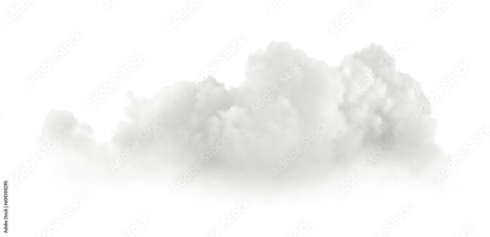 Poster realistic white clear soft cloud on transparent backgrounds 3d render png