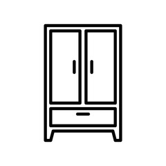 Wardrobe icon vector on trendy design