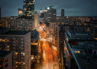 Fototapeta na wymiar Warsaw urban scene
