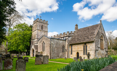 The Church of the Holy Rood in Ampney Crucis, Gloucestershire, England, United Kingdom