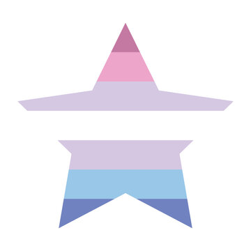 Bigender Pride Flag. Presence of who identify as both male and female