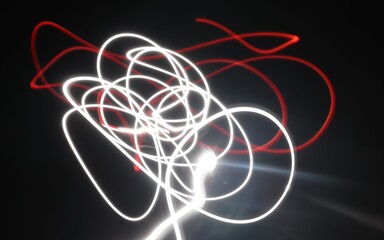 A beautiful long exposure light painting photography.