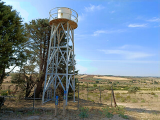 wieża woda urządzenie wieś zbiornik - obrazy, fototapety, plakaty