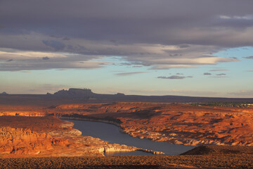 Lake Powell in the last rays of the sun