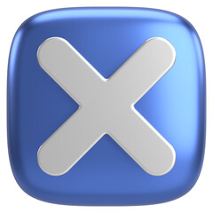 Fototapeta premium 3D close button. Cross sign. 3D illustration.