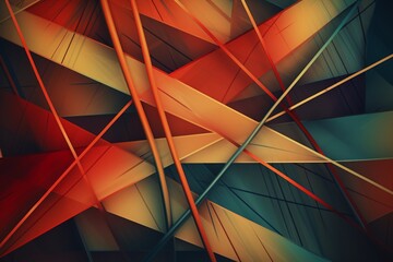 Sleek Geometric Harmony: A Modern Wallpaper of Lines and Geometry