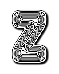Capital letter Z  design Lines
