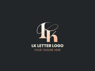 Premium letter LK logo, LK letter Brand identity template