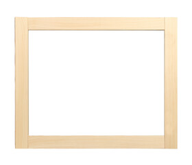 Wooden frame isolated on white. For mirror, photo, picture, painting and others