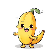 Banana cartoon cute smiling