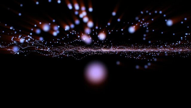 abstract background purple stars falling directly on the screen