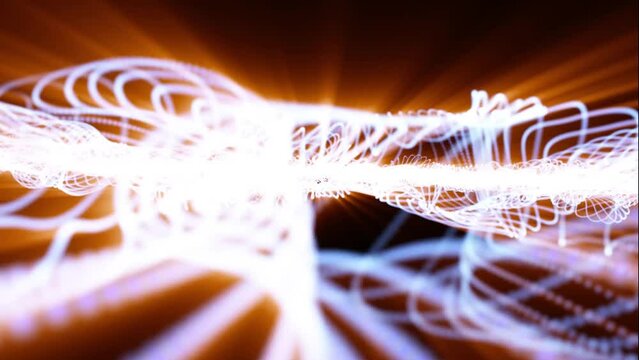 abstract waves of rpurple color on a black background slow motion