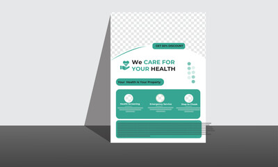 Travel poster or flyer pamphlet brochure design. Graphic design layout with triangle graphic elements and space for photo background